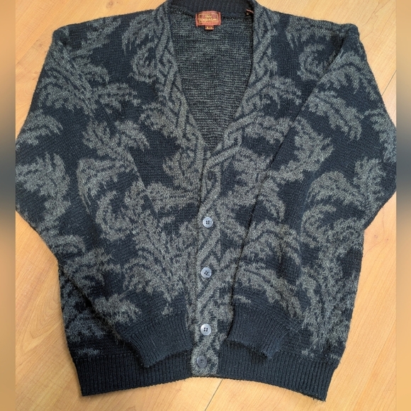 Women’s Charcoal Floral Knit Cardigan Sweater - Unbranded - Picture 7 of 14